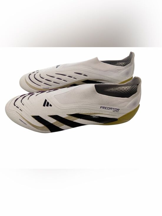 adidas Other - Adidas Predator White Soccer Cleats with Black & Gold Accents